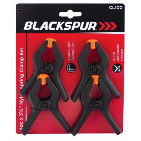 Blackspur Spring Clamps 4 Pieces 3.5″