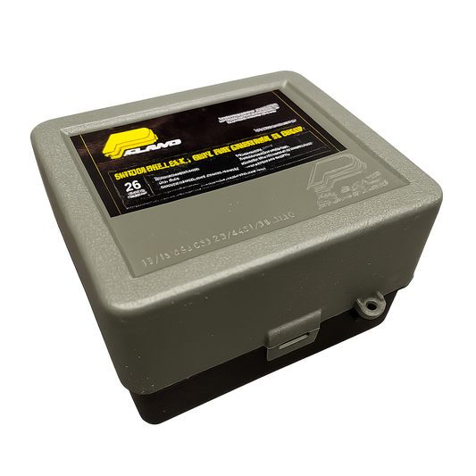 12/16 gauge Shotgun cartridge storage case for up to 3.5” shells, perfect for Wildfowling.